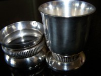 timbale et rond de serviette en argent 